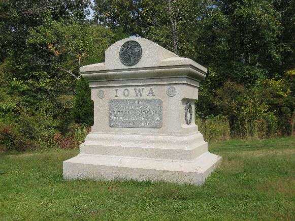 7TH IOWA INFANTRY REGIMENT AT SHILOH MEMORIAL