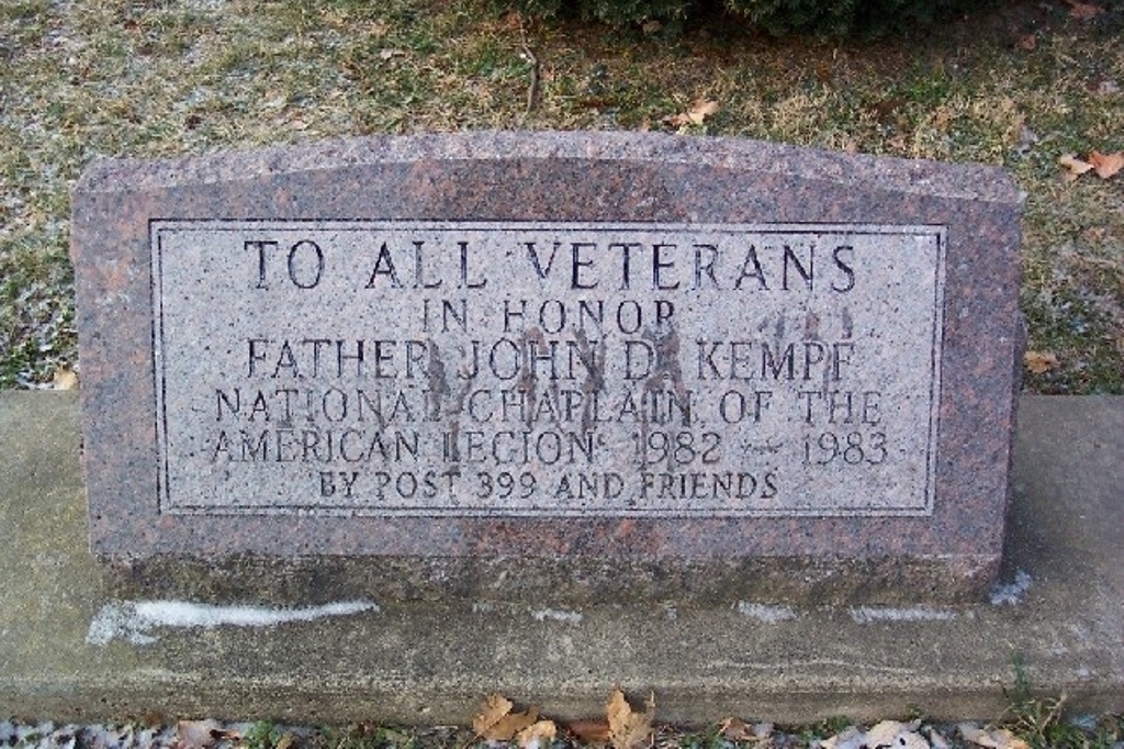 FATHER JOHN D. KEMPF WAR MEMORIAL