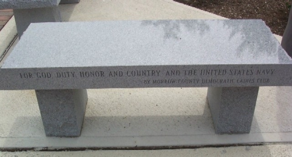 MORROW COUNTY VETERANS MEMORIAL PLAZA BENCH C