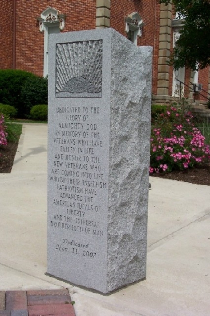 MORROW COUNTY VETERANS MEMORIAL PLAZA DEDICATION STONE