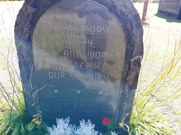 ECKLEY SOCIAL AND SPORTS CLUB VETERANS MEMORIAL