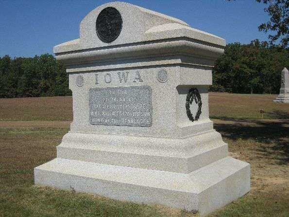2ND IOWA INFANTRY REGIMENT AT SHILOH MEMORIAL