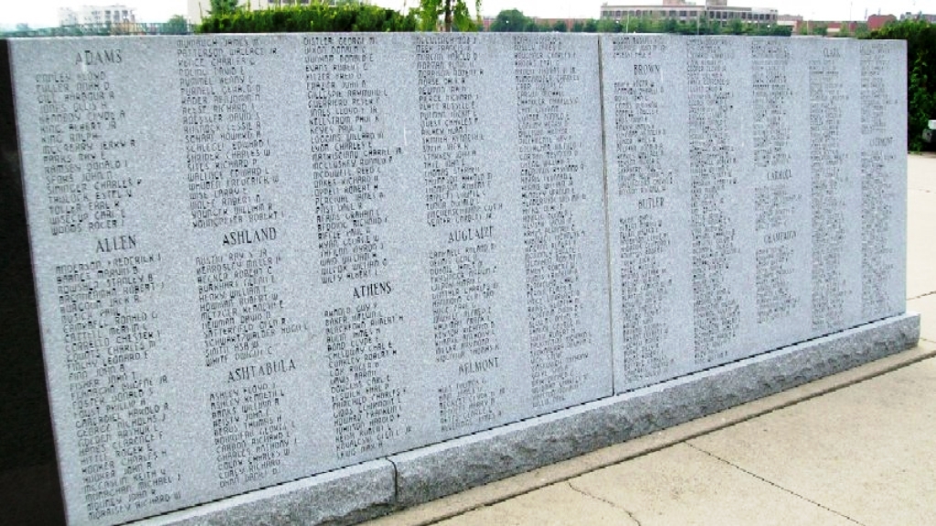 STATE OF OHIO KOREAN WAR MEMORIAL WALL A