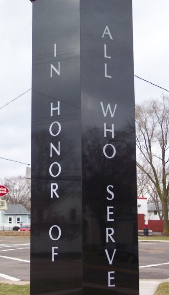 TIPP CITY VETERANS MEMORIAL DEDICATION STONE
