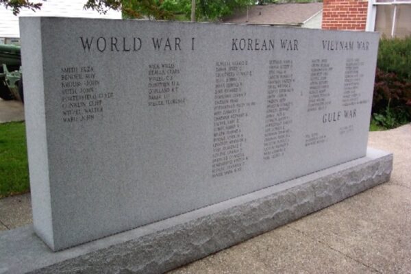 WALDO TOWNSHIP WAR VETERANS MEMORIAL WALL FRONT