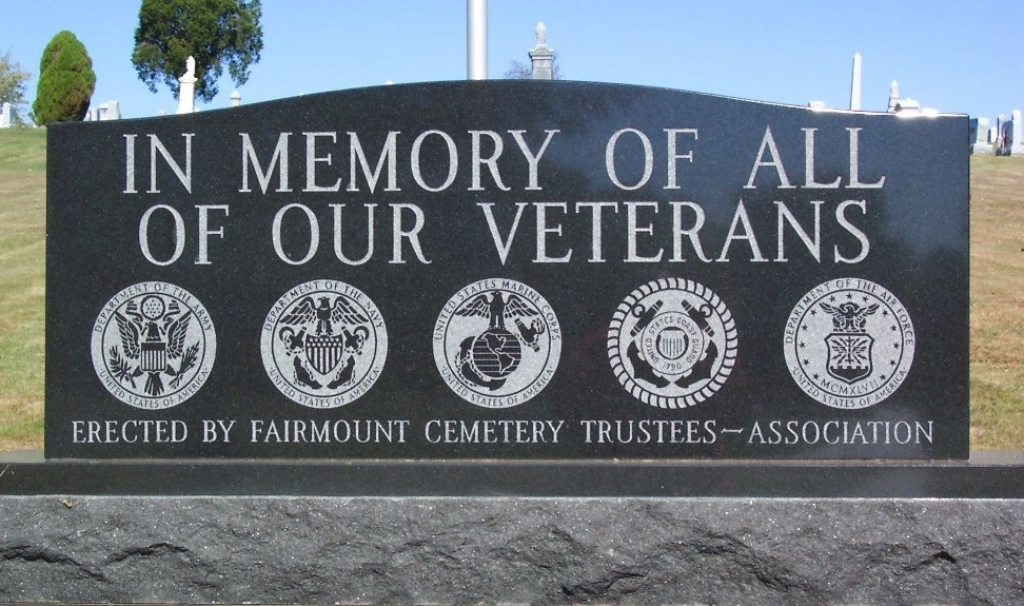FAIRMOUNT CEMETERY ALL VETERANS MEMORIAL CLOSE-UP