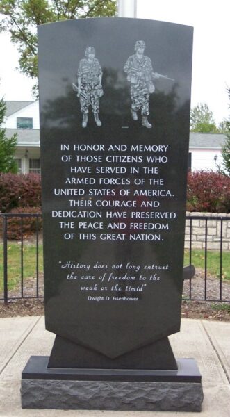 WSTERVILLE VETERANS MEMORIAL STONE