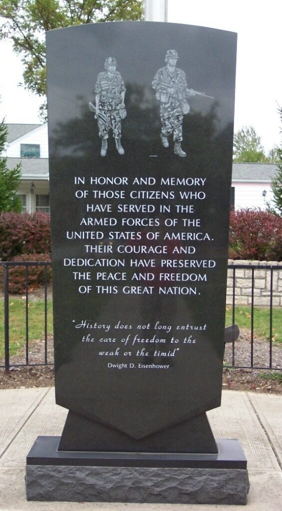 WSTERVILLE VETERANS MEMORIAL STONE