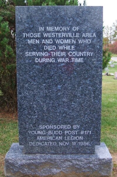 WESTERVILLE AREA ULTIMATE SACRIFICE WAR MEMORIAL