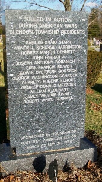 BLENDON TOWNSHIP WAR MEMORIAL STONE C