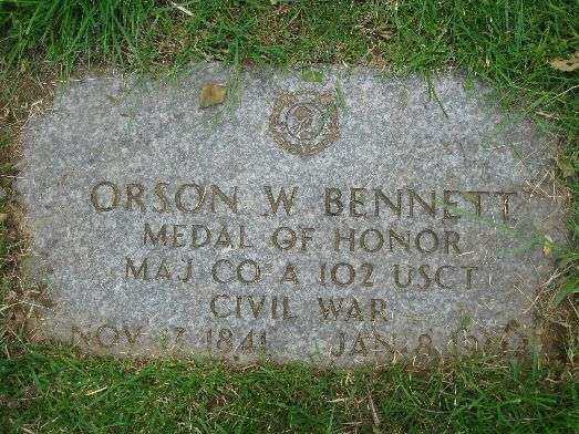 MAJ. ORSON W. BENNETT MEDAL OF HONOR GRAVESTONE