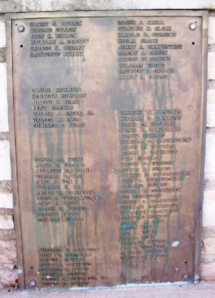 MIFFLIN TOWNSHIP VETERANS OF ALL WARS MEMORIAL PLAQUE E