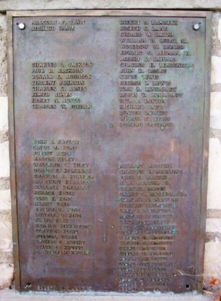 MIFFLIN TOWNSHIP VETERANS OF ALL WARS MEMORIAL PLAQUE D