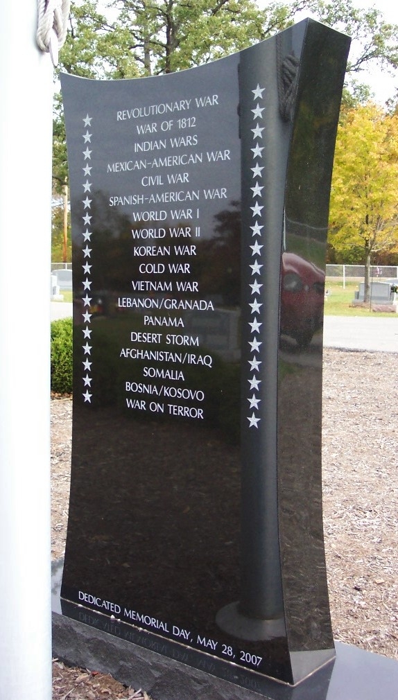 CAMP CHASE POST 98 AMERICAN LEGION VETERANS MEMORIAL BACK