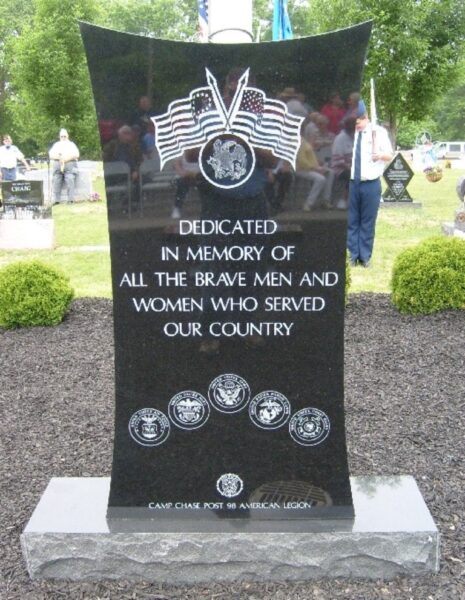 CAMP CHASE POST 98 AMERICAN LEGION VETERANS MEMORIAL FRONT