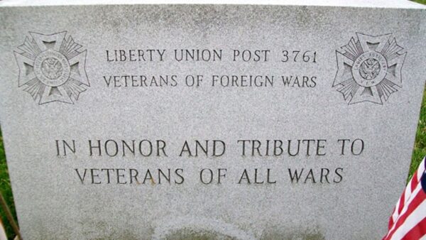 LIBERTY UNION VFW  POST 3761 ALL WARS VETERANS MEMORIAL STONE