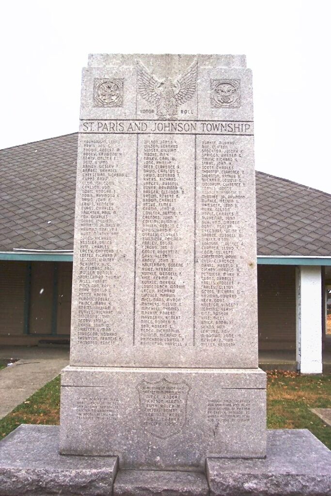 ST. PARIS AND JOHNSON TOWNSHIP WORLD WAR II MEMORIAL