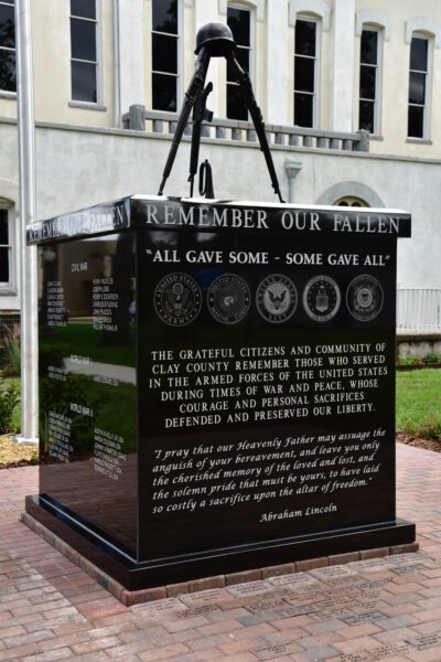 CLAY COUNTY TAPS MONUMENT