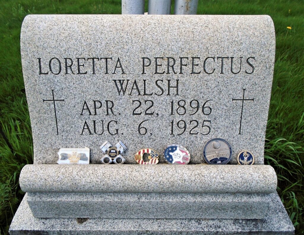 LORETTA PERFECTUS WALSH WAR MEMORIAL CEMETERY STONE