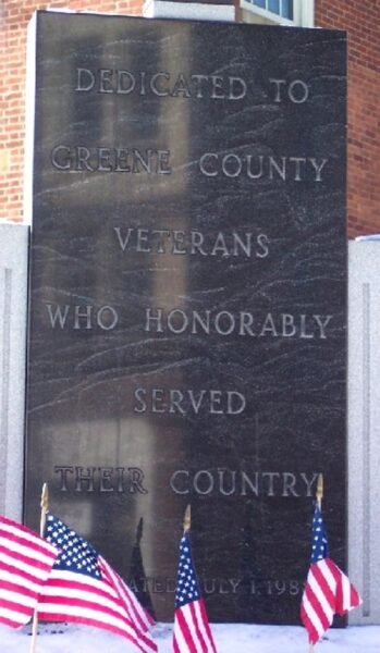 GREENE COUNTY VETERANS MEMORIAL CENTER STONE