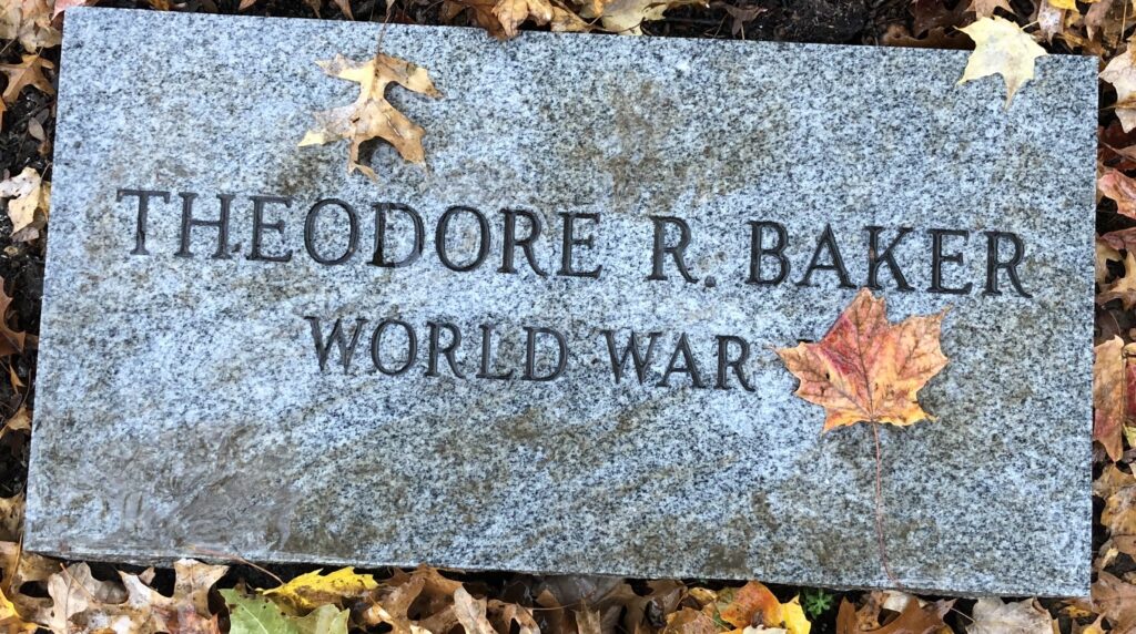 THEODORE R. BAKER WORLD WAR II MEMORIAL TABLET