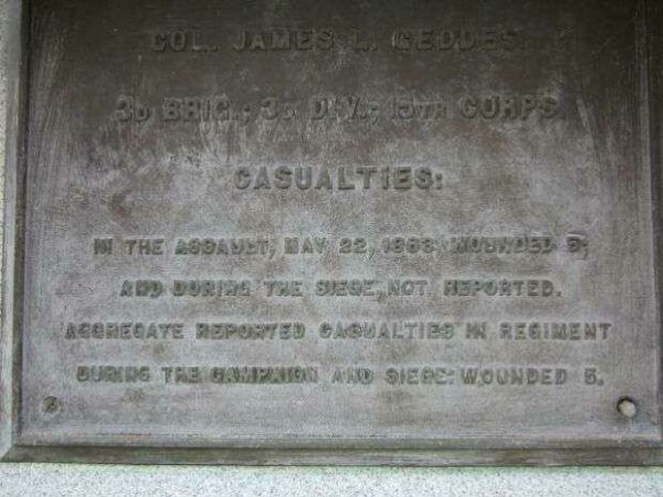 8TH IOWA INFANTRY AT VICKSBURG MEMORIAL PLAQUE