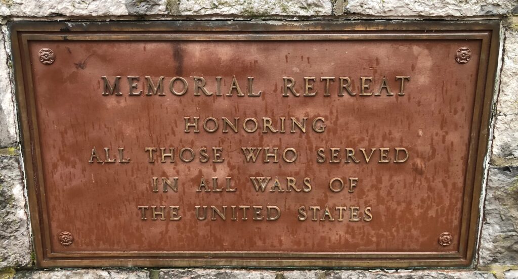 MEMORIAL RETREAT ALL WARS PLAQUE