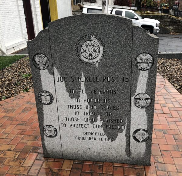 JOE STICKELL POST 15 WAR MEMORIAL