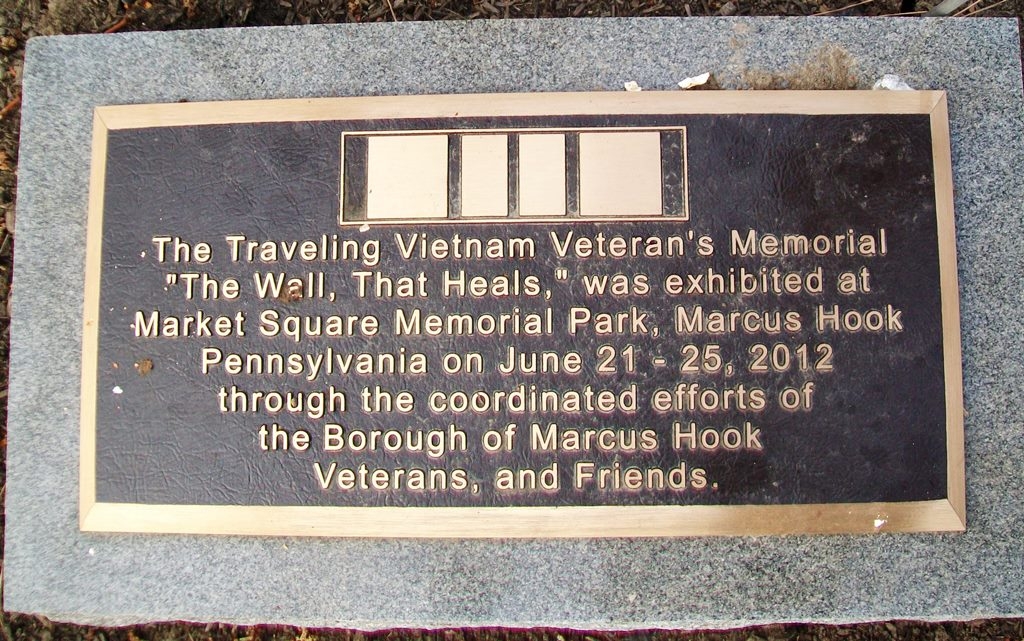 MARCUS HOOK TRAVELING VIETNAM VETERANS MEMORIAL PLAQUE B