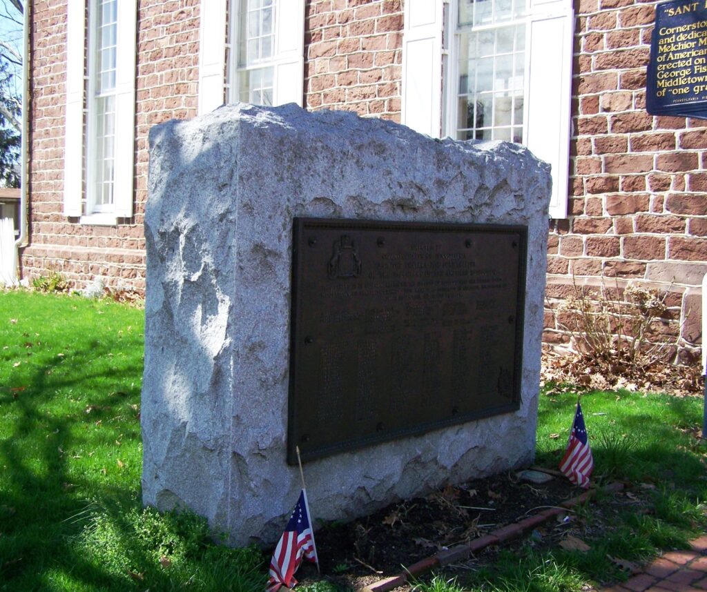 MIDDLETOWN COMMONWEALTH OF PENNSYLVANIA REVOLUTIONARY WAR SOLDERS MEMORIAL