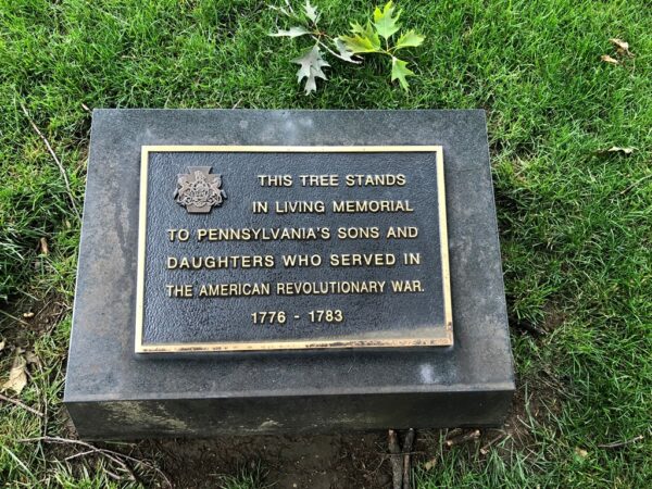 PENNSYLVANIA SOLDIERS AND SAILORS GROVE MEMORIAL TREE PLAQUE B