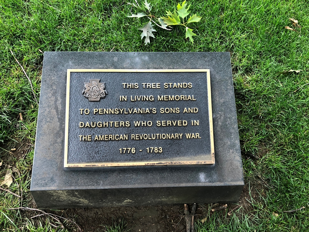 PENNSYLVANIA SOLDIERS AND SAILORS GROVE MEMORIAL TREE PLAQUE B