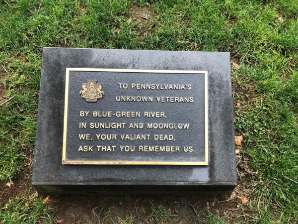 PENNSYLVANIA SOLDIERS AND SAILORS GROVE MEMORIAL TREE PLAQUE A