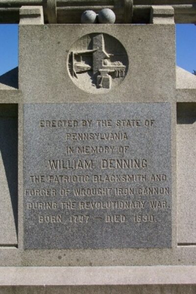 WILLIAM DENNING REVOLUTIONARY WAR CANNON MEMORIAL STONE
