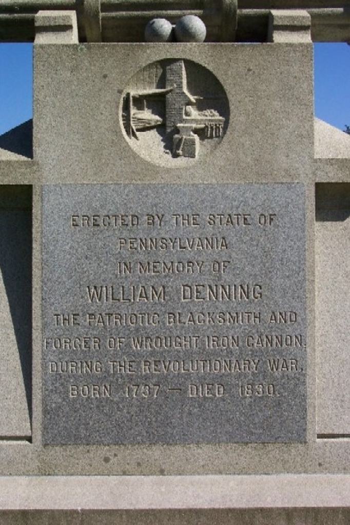 WILLIAM DENNING REVOLUTIONARY WAR CANNON MEMORIAL STONE