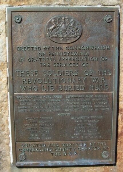 NEWVILLE COMMONWEALTH OF PENNSYLVANIA SOLDIERS OF THE REVOLUTIONARY WAR MEMORIAL