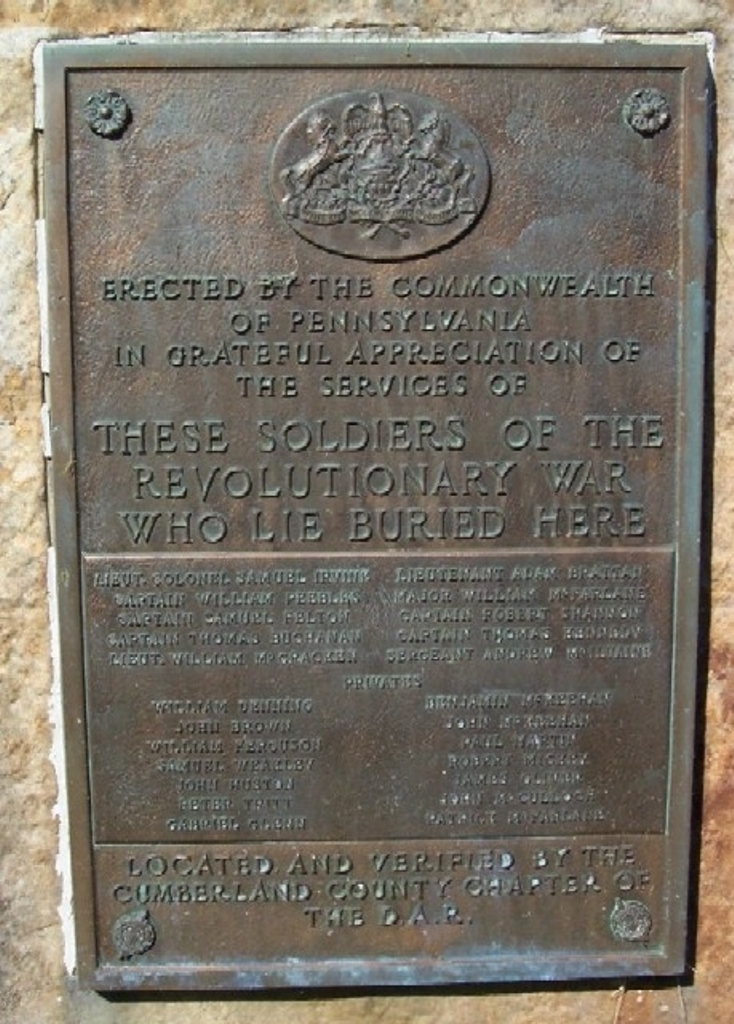 NEWVILLE COMMONWEALTH OF PENNSYLVANIA SOLDIERS OF THE REVOLUTIONARY WAR MEMORIAL