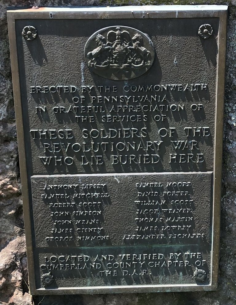 COMMONWEALTH OF PENNSYLVANIA REVOLUTIONARY SOLDIERS MEMORIAL PLAQUE
