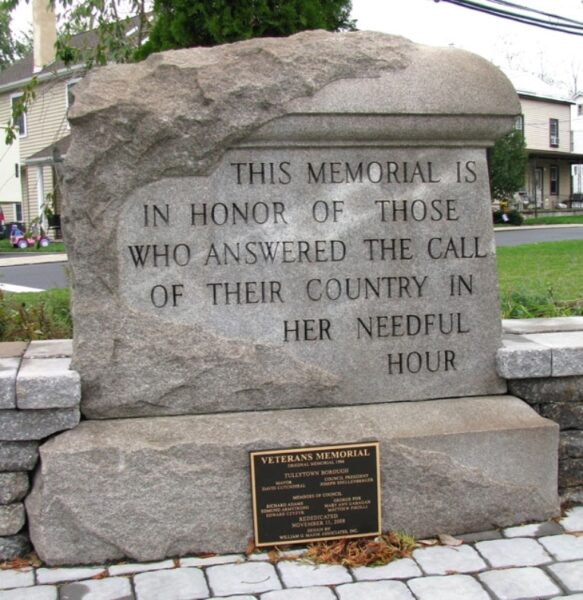 TULLYTOWN BOROUGH VETERANS MEMORIAL CENTER STONWE