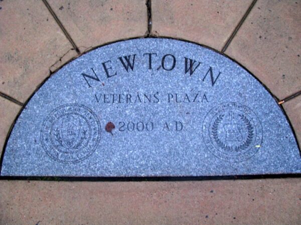 NEWTOWN VETERANS PLAZA DEDICATION STONE