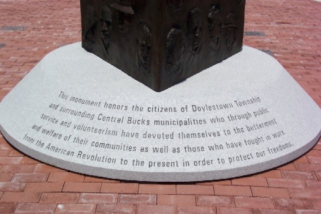 DOYLESTOWN TOWNSHIP COMMUNITY SERVICE AND VETERANS MEMORIAL DEDICATION STONE