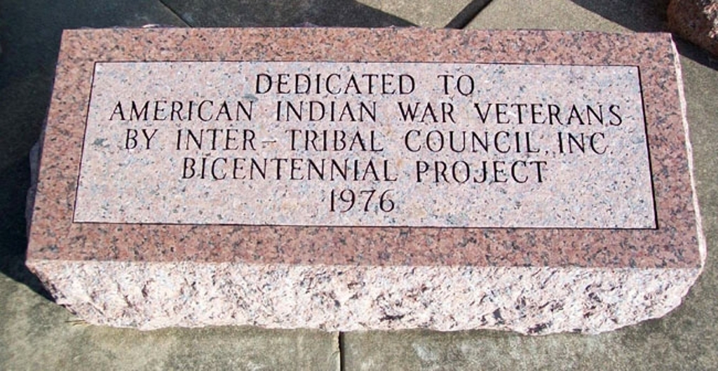 AMERICAN INDIAN WAR VETERANS MEMORIAL STONE A