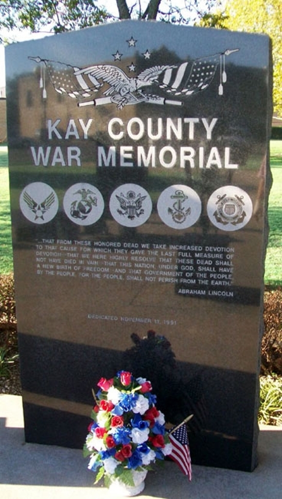 KAY COUNTY WAR MEMORIAL STONE A