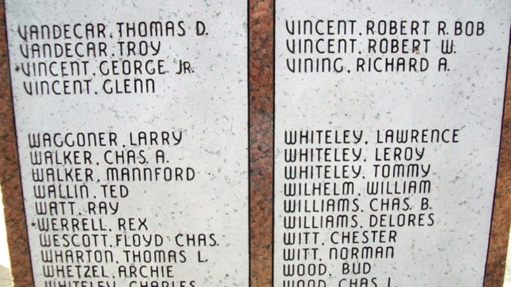 DEPEW COMMUNITY VETERANS MEMORIAL HONOR ROLL STONES U