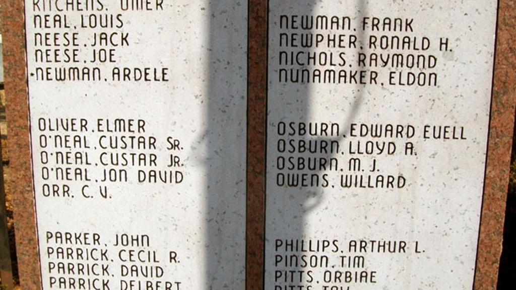 DEPEW COMMUNITY VETERANS MEMORIAL HONOR ROLL STONES N