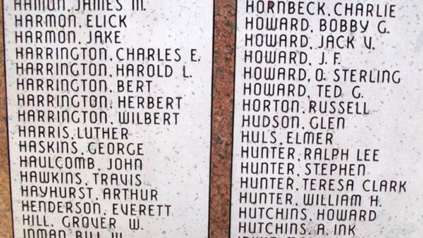 DEPEW COMMUNITY VETERANS MEMORIAL HONOR ROLL STONES H