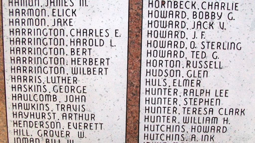 DEPEW COMMUNITY VETERANS MEMORIAL HONOR ROLL STONES H