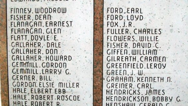 DEPEW COMMUNITY VETERANS MEMORIAL HONOR ROLL STONES F