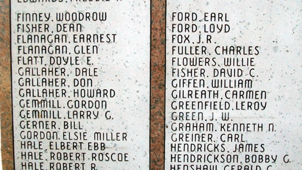 DEPEW COMMUNITY VETERANS MEMORIAL HONOR ROLL STONES F