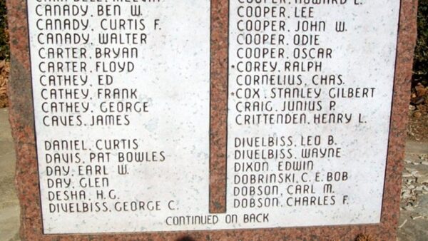 DEPEW COMMUNITY VETERANS MEMORIAL HONOR ROLL STONES D